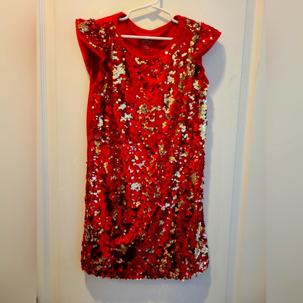 Wonder Nation Red sequin dress size 6